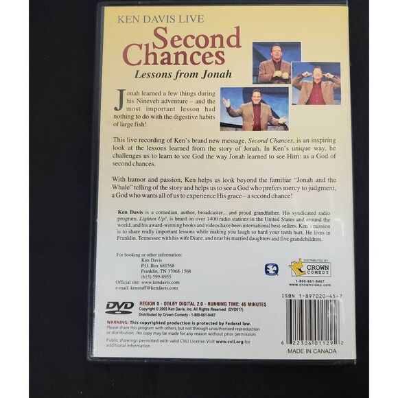 Ken Davis Live: Second Chances Lessons from Jonah DVD - Picture 4 of 4